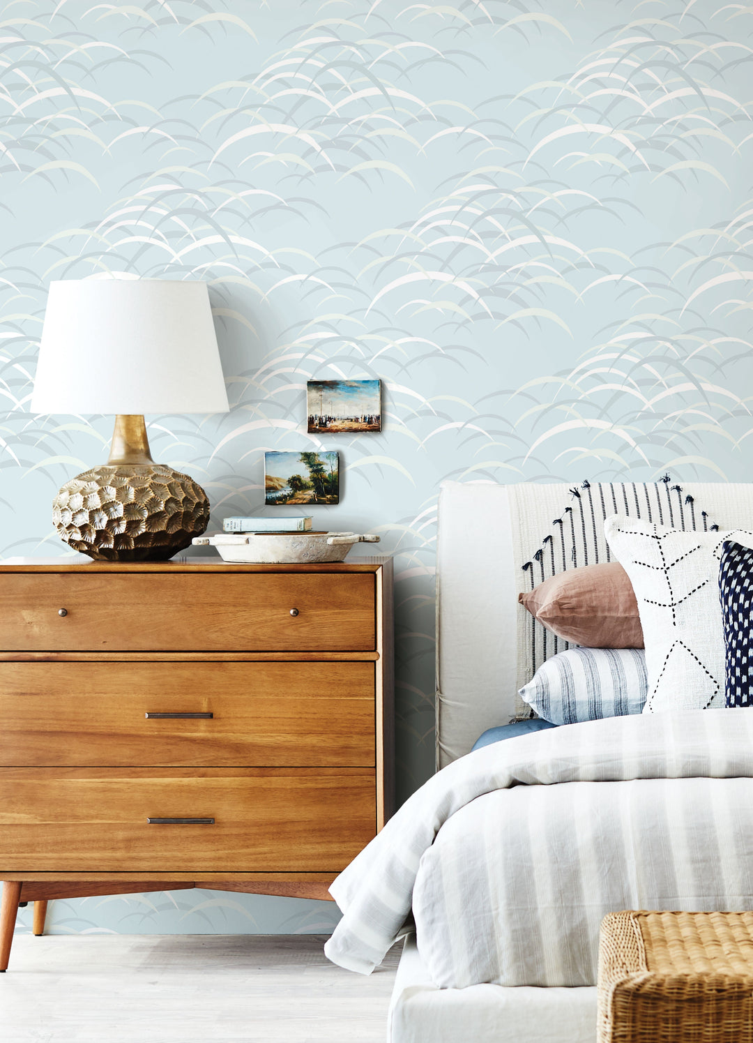 Kasia Sky Blue Abstract Wallpaper by A-Street Prints Designer