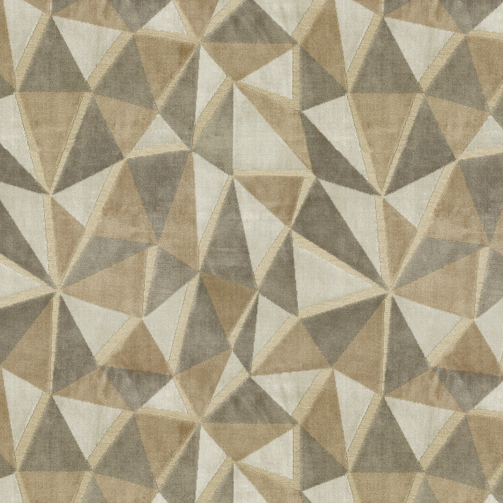 Prismatic Velvet Taupe 412113 by PKL Studio Designer Fabric 51% Polyester, 39% Rayon, 10% Cotton India 50000 Horizontal: 13.75 and Vertical: 15.75 54 - Swanky Fabrics -