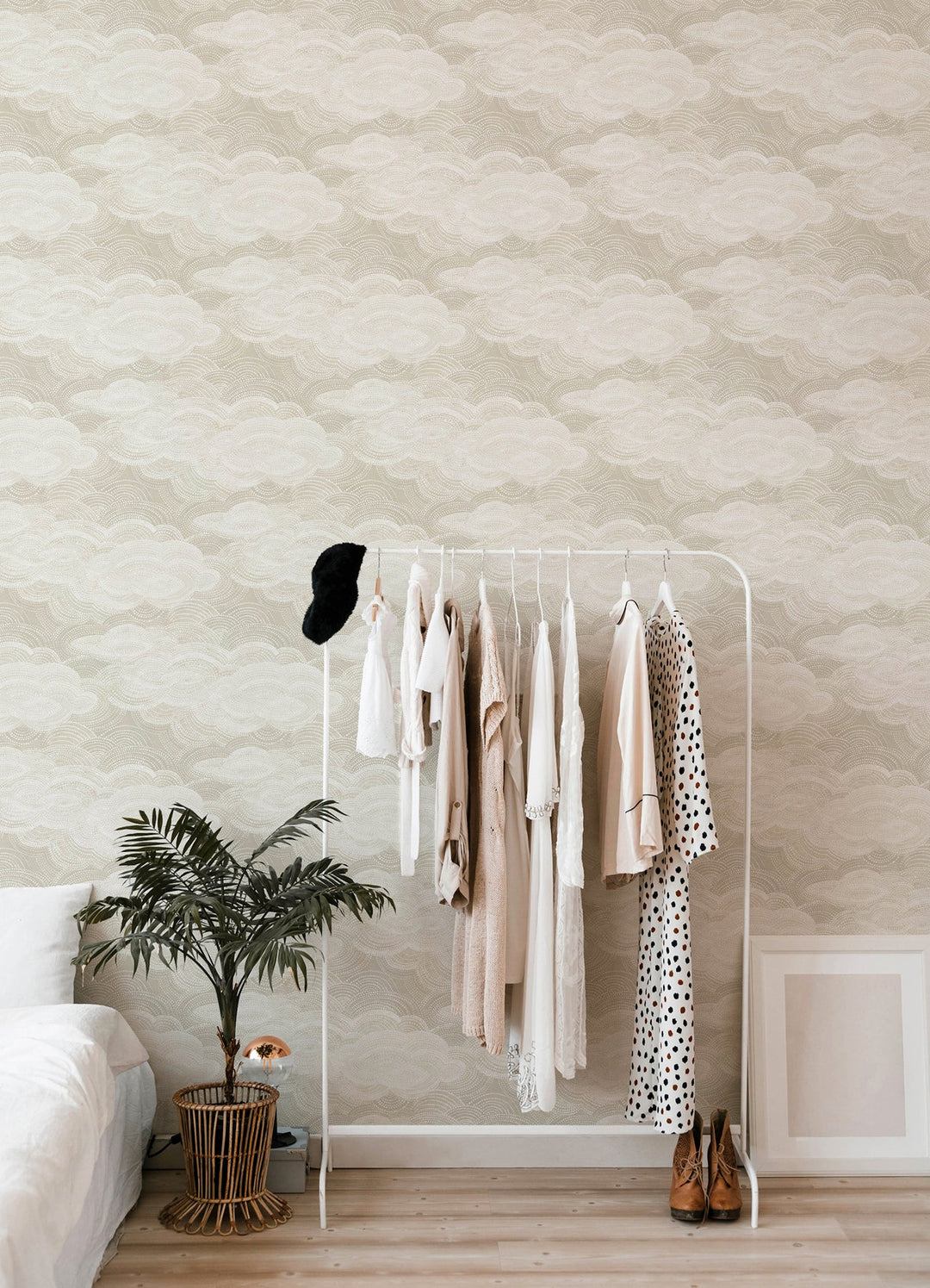 Vision Pearl Stipple Clouds Wallpaper by A-Street Prints Designer