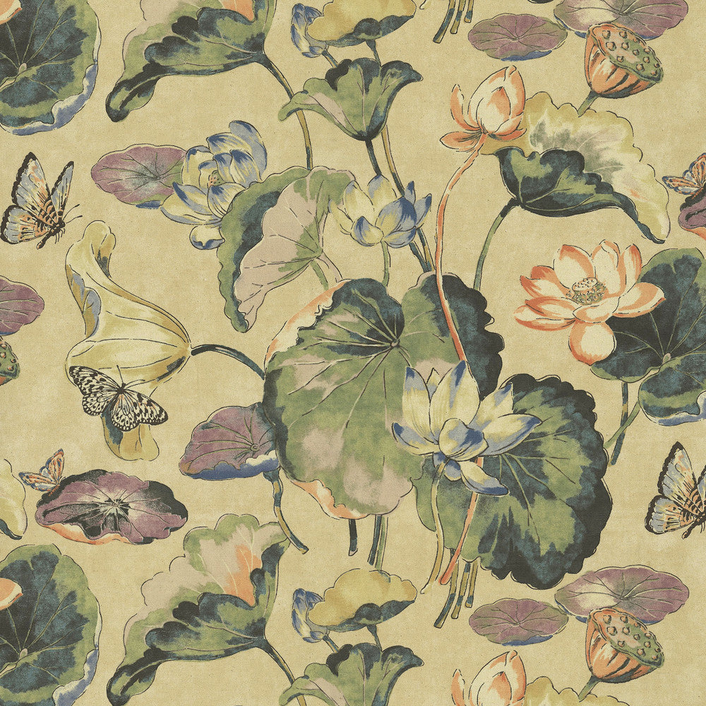 Water Garden Flax 412261 by PKL Studio Designer Fabric 80% Cotton, 20% Linen China 15000 Horizontal: 27 and Vertical: 25.25 54/55 - Swanky Fabrics -