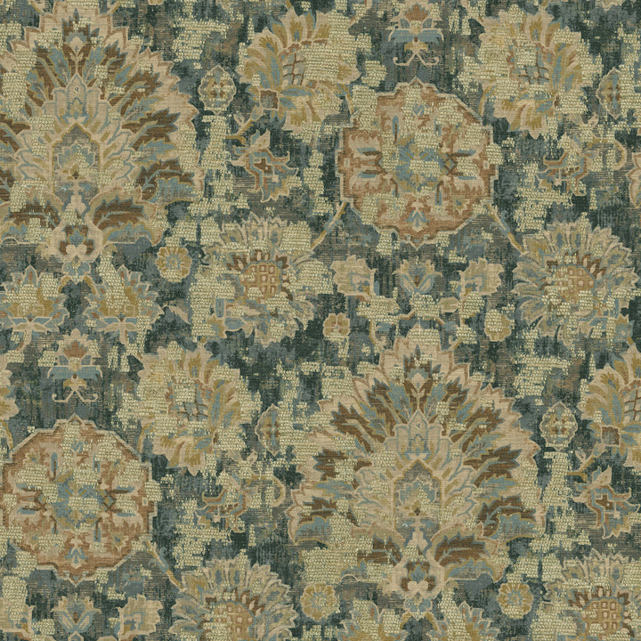Javanese Charcoal 412421 by PKL Studio Designer Fabric 56% polyester, 36% rayon, 8% cotton India 42000 Horizontal: 13.5 and Vertical: 26 54 - Swanky Fabrics -
