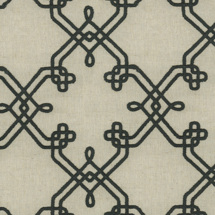 Dynasty Emb Calligraphy 412445 by PKL Studio Designer Fabric Base 60% polyester, 30% cotton, 10% linen Emb: 100% polyester India 51000 Horizontal: 8.75 and Vertical: 9.25 55 - Swanky Fabrics -