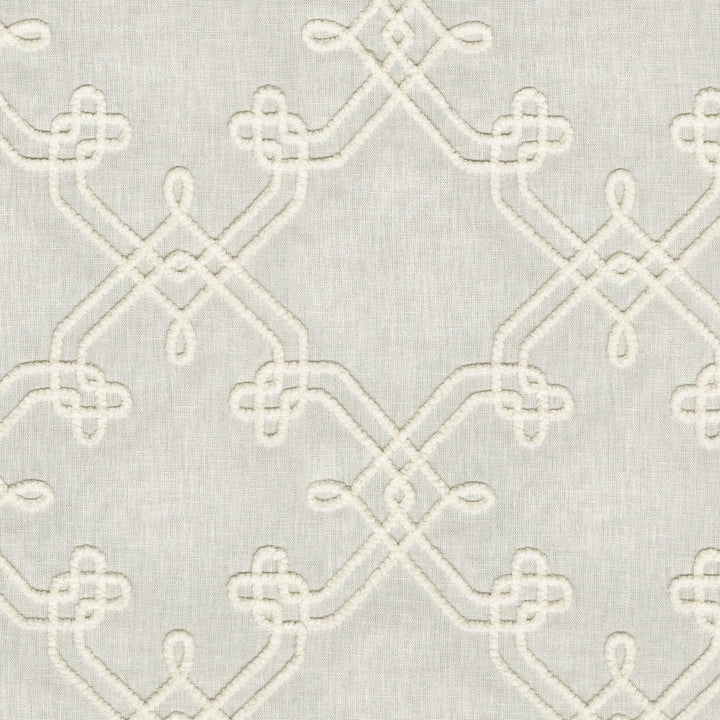 Dynasty Emb White 412447 by PKL Studio Designer Fabric Base 60% polyester, 30% cotton, 10% linen Emb: 100% polyester India 51000 Horizontal: 8.75 and Vertical: 9.25 55 - Swanky Fabrics -