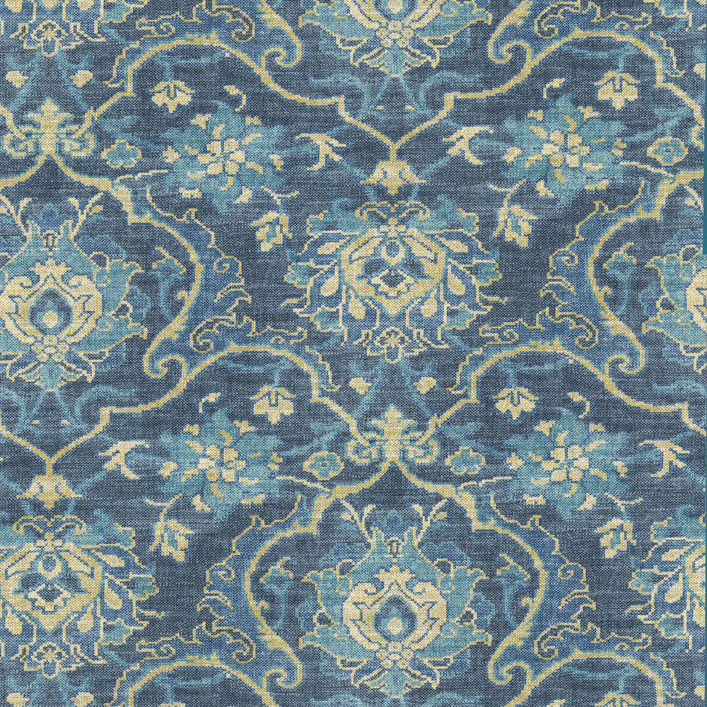 Shiraz Navy 412461 by PKL Studio Designer Fabric 100% cotton Pakistan 51000 Horizontal: 13.5 and Vertical: 25.25 54 - Swanky Fabrics -