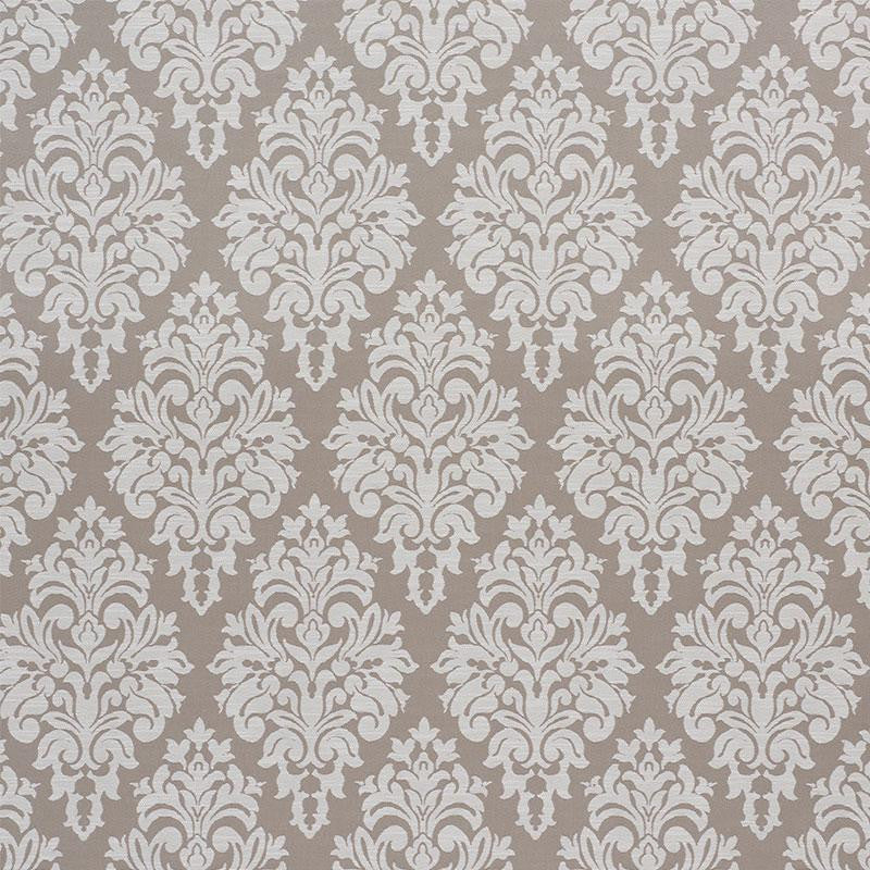 Dauphine Damask Indoor/Outdoor Taupe 75411 by Schumacher Designer Fabric The Good Life Indoor/Outdoor 18.5" - Swanky Fabrics -