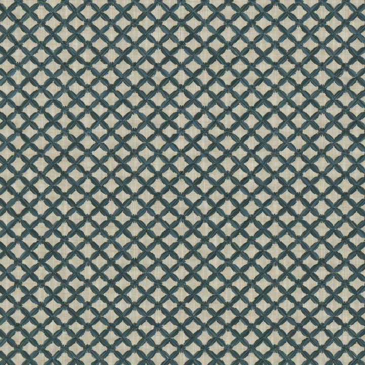 Laguna Emb Indigo 412483 by PKL Studio Designer Fabric Base 82% polyester, 11% cotton, 7% linen Emb: 100% cotton India 51000 Horizontal: 0.88 and Vertical: 0.75 56 - Swanky Fabrics -