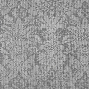 Colette Linen/Silk Damask Charcoal 69143 by Schumacher Designer Fabric