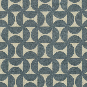 Pinwheels Emb Indigo 412493 by PKL Studio Designer Fabric
