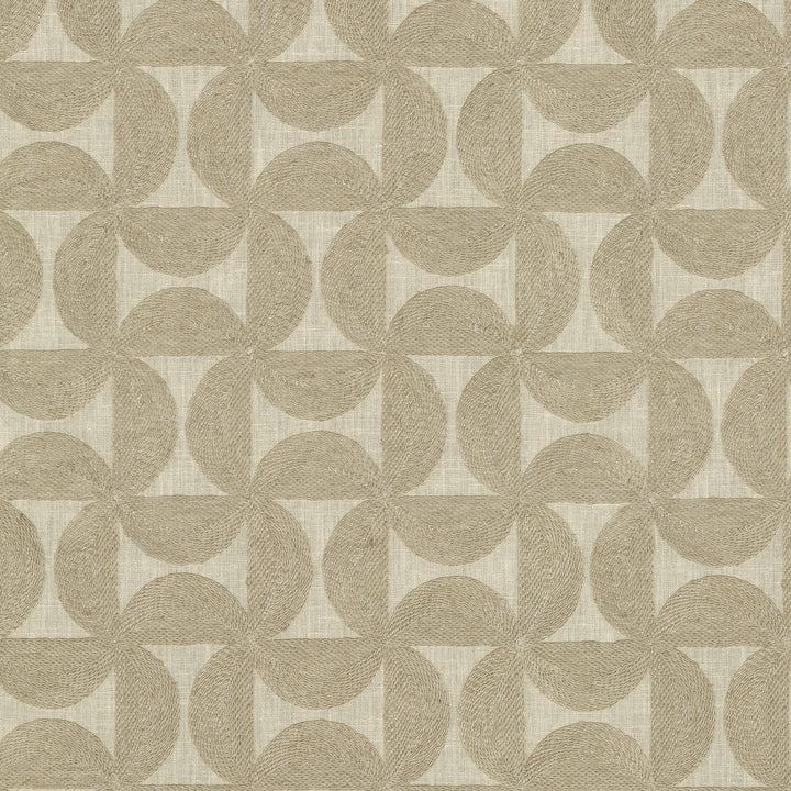 Pinwheels Emb Linen 412494 by PKL Studio Designer Fabric Base 52% polyester, 48% cotton Emb 60% polyester, 25% cotton, 15% linen India 51000 Horizontal: 4.5 and Vertical: 4.63 55 - Swanky Fabrics -