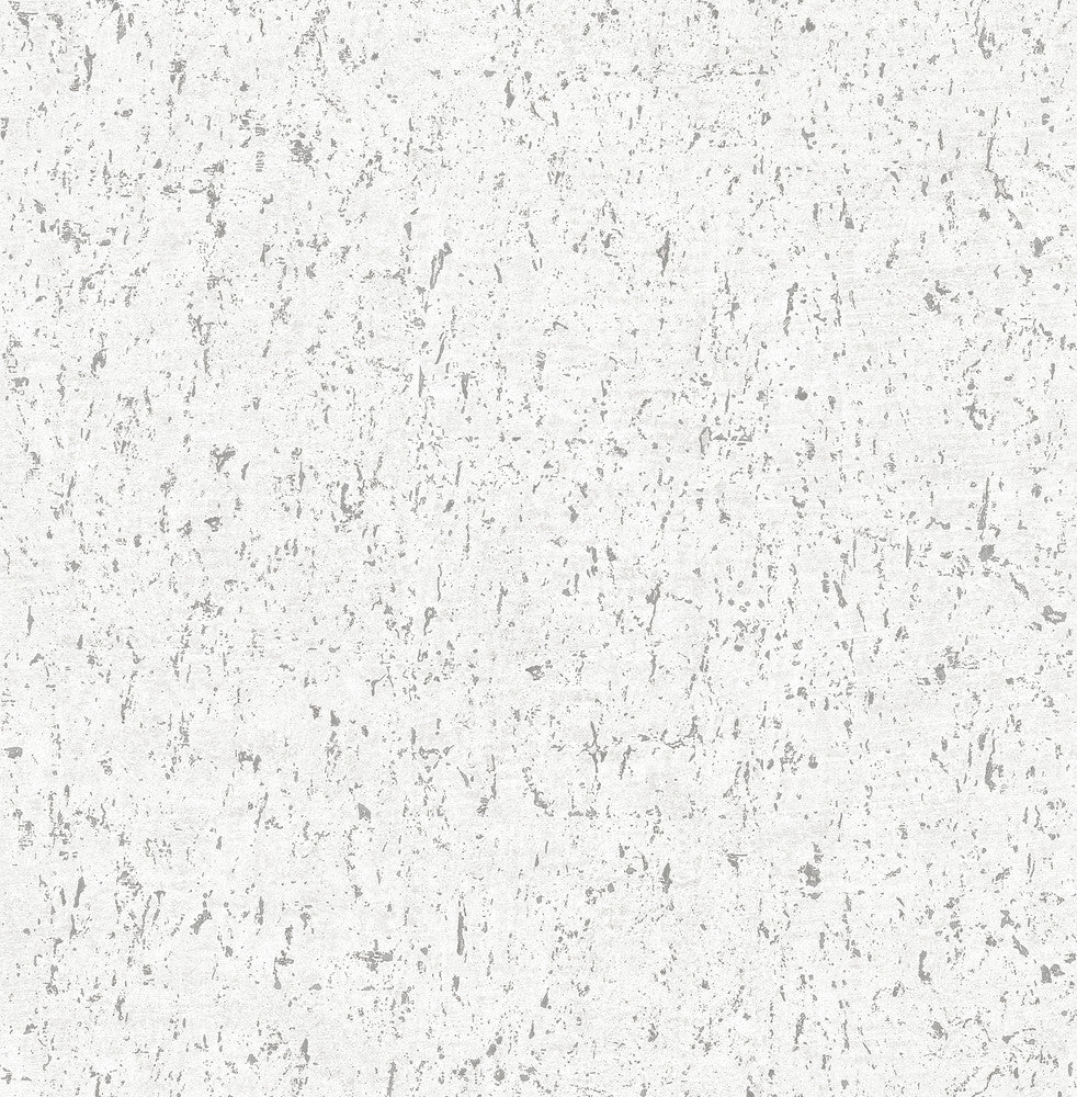 Callie White Concrete Wallpaper by Advantage Designer Fusion Covers about 56.4 square feet 20.5-in by 33-ft long roll Unpasted 20.9 - Swanky Fabrics -