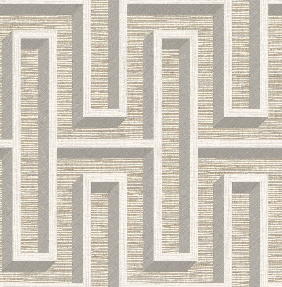 Henley Wheat Geometric Grasscloth Wallpaper by Advantage Designer Fusion Covers about 56.4 square feet 20.5-in by 33-ft long roll Unpasted 20.9 - Swanky Fabrics -