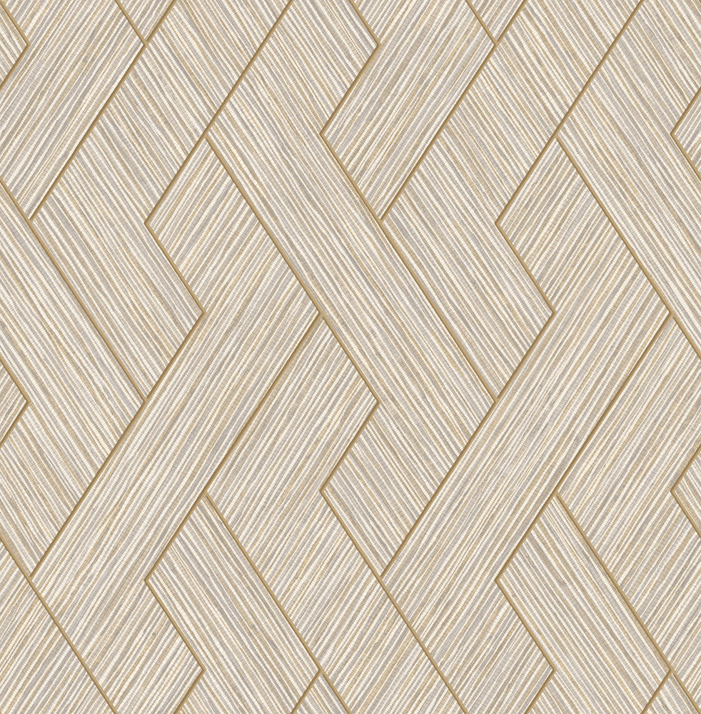 Ember Taupe Geometric Basketweave Wallpaper by Advantage Designer Fusion Covers about 56.4 square feet 20.5-in by 33-ft long roll Unpasted 20.9 - Swanky Fabrics -