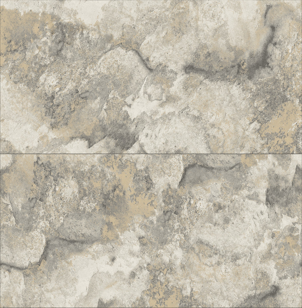 Aria Light Grey Marbled Tile Wallpaper by Advantage Designer Fusion Covers about 56.4 square feet 20.5-in by 33-ft long roll Unpasted 10.4 - Swanky Fabrics -