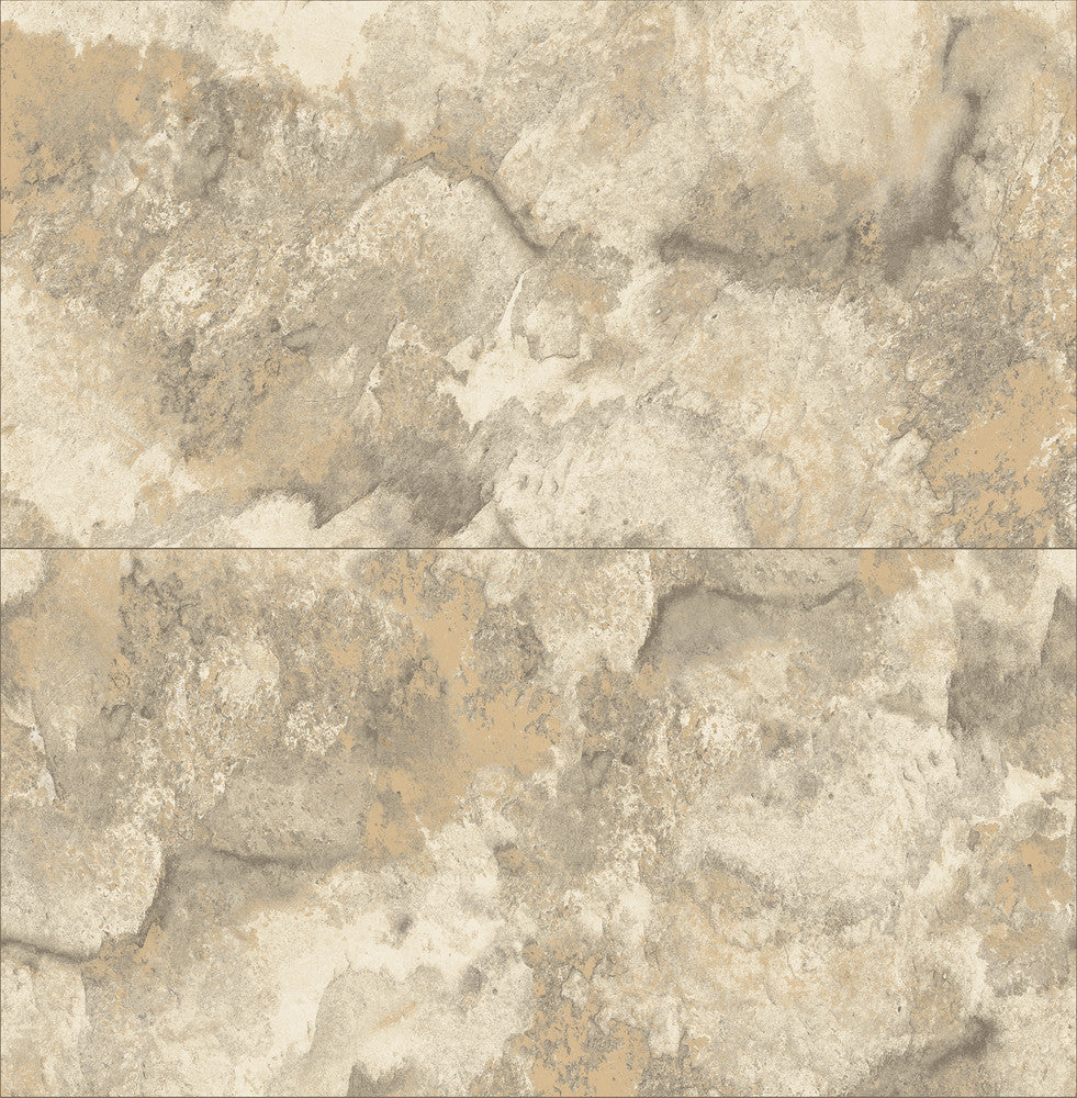 Aria Neutral Marbled Tile Wallpaper by Advantage Designer Fusion Covers about 56.4 square feet 20.5-in by 33-ft long roll Unpasted 10.4 - Swanky Fabrics -