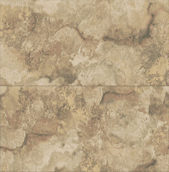 Aria Light Brown Marbled Tile Wallpaper by Advantage Designer Fusion Covers about 56.4 square feet 20.5-in by 33-ft long roll Unpasted 10.4 - Swanky Fabrics -