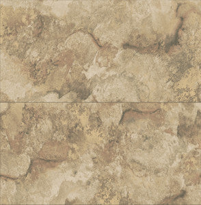 Aria Light Brown Marbled Tile Wallpaper by Advantage Designer