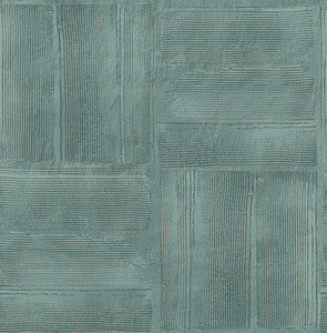 Jasper Teal Block Texture Wallpaper by Advantage Designer