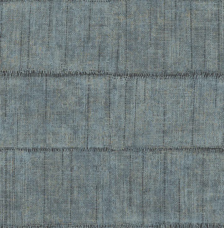 Blake Denim Texture Stripe Wallpaper by Advantage Designer Fusion Covers about 56.4 square feet 20.5-in by 33-ft long roll Unpasted 6.9 - Swanky Fabrics -