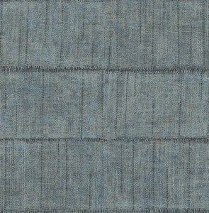 Blake Denim Texture Stripe Wallpaper by Advantage Designer