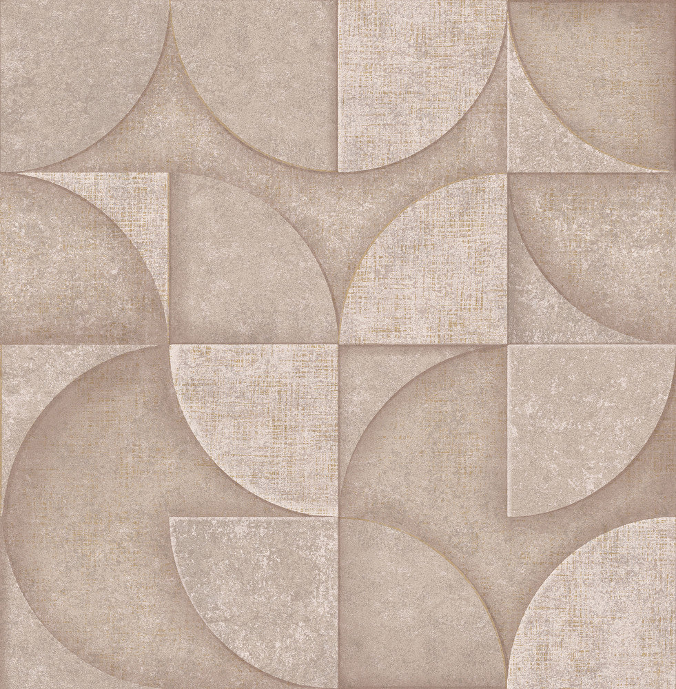 Addison Blush Retro Geo Wallpaper by Advantage Designer Fusion Covers about 56.4 square feet 20.5-in by 33-ft long roll Unpasted 20.9 - Swanky Fabrics -