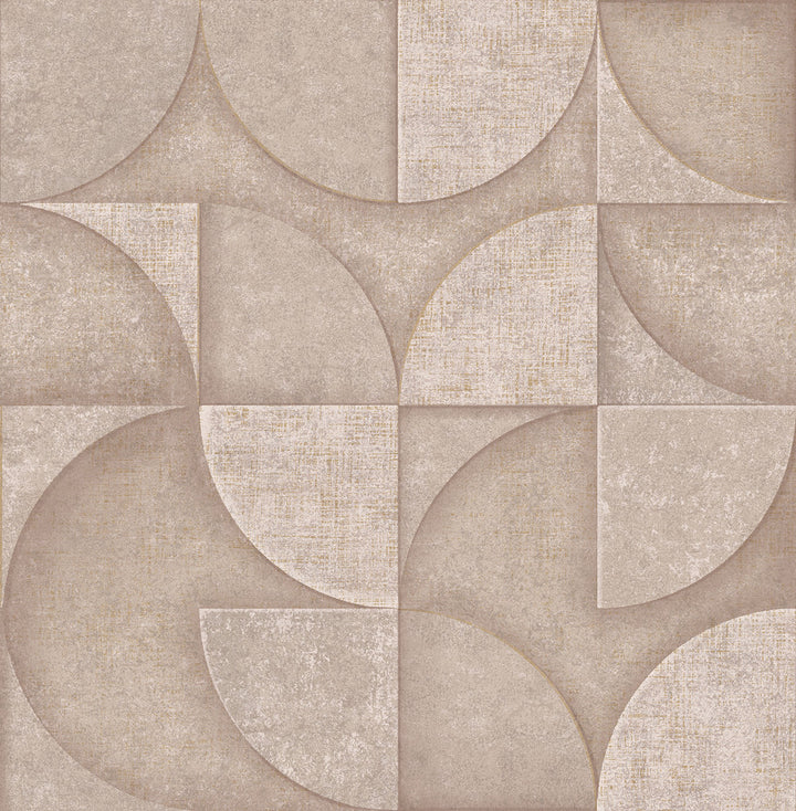 Addison Blush Retro Geo Wallpaper by Advantage Designer Fusion Covers about 56.4 square feet 20.5-in by 33-ft long roll Unpasted 20.9 - Swanky Fabrics -