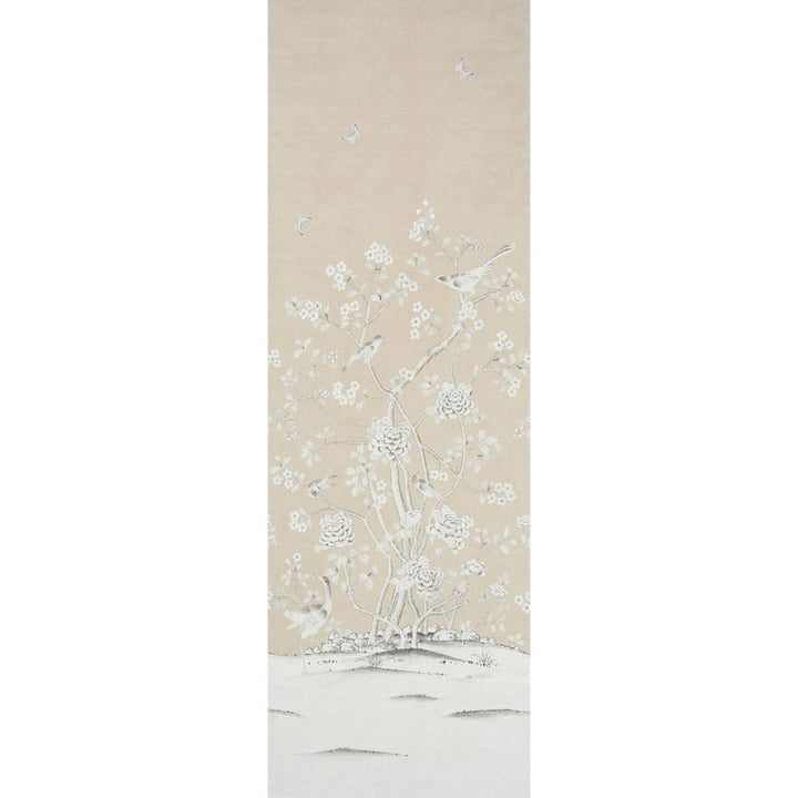 Chinois Palais Vinyl Panel Stone 5010161 by Schumacher Designer Wallpaper Silver Lining Performance Wallcoverings 47.0" - Swanky Fabrics -