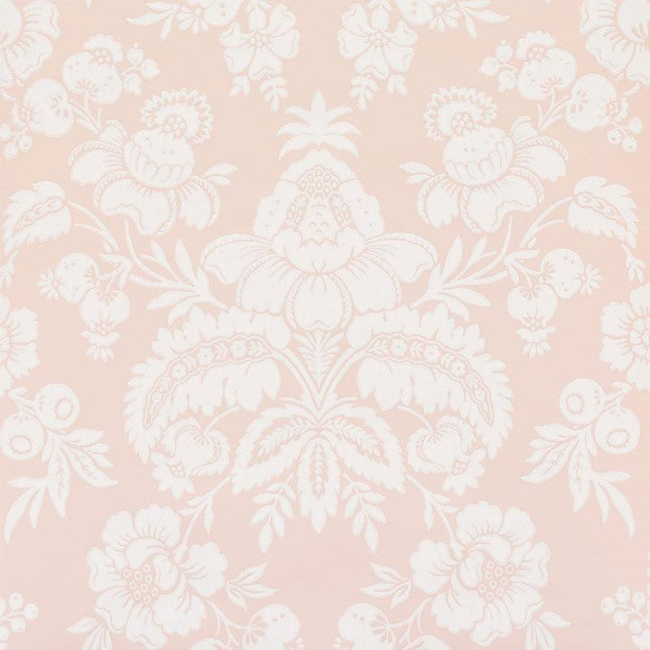 Simone Damask Blush 5009611 by Schumacher Designer Wallpaper New Traditional 10.5" - Swanky Fabrics -