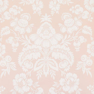 Simone Damask Blush 5009611 by Schumacher Designer Wallpaper