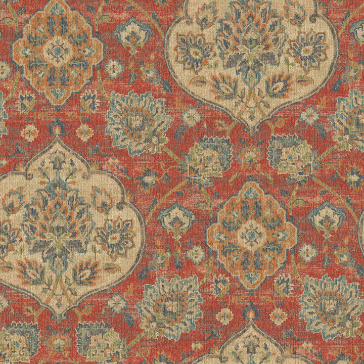 Caspian Henna 412550 by PKL Studio Designer Fabric 100% polyester China 50000 Horizontal: 13.5 and Vertical: 25.25 54 - Swanky Fabrics -