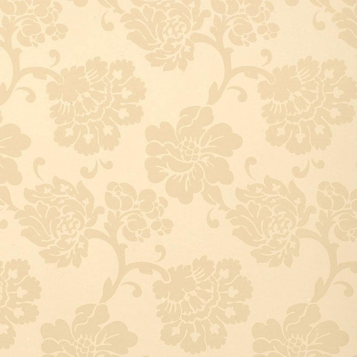 Albero Floreale Damask Bisque 5003623 by Schumacher Designer Wallpaper Palazzo 13.5" - Swanky Fabrics -