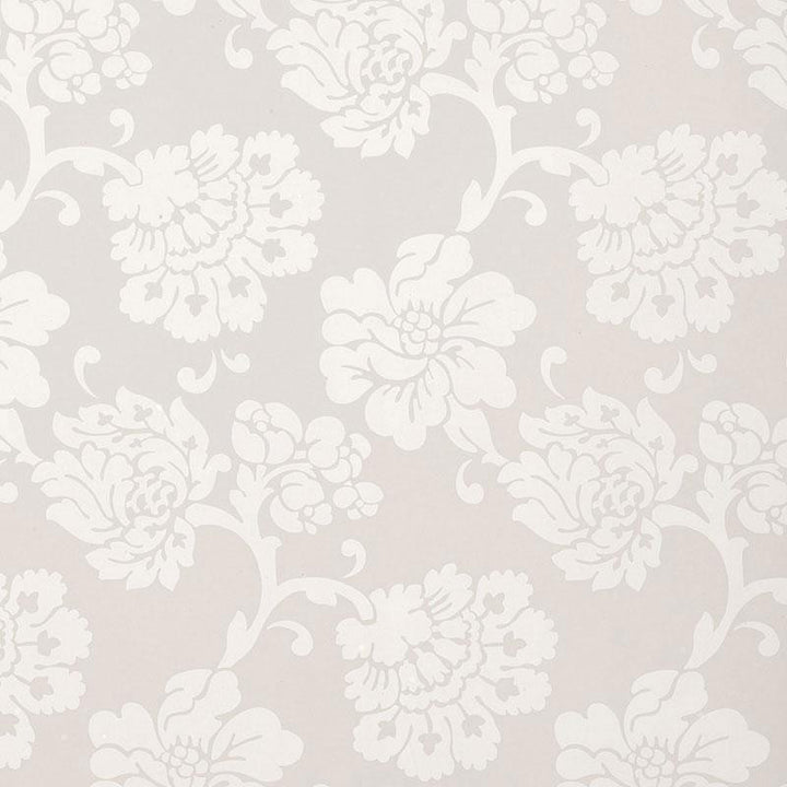 Albero Floreale Damask Grey 5003624 by Schumacher Designer Wallpaper Palazzo 13.5" - Swanky Fabrics -