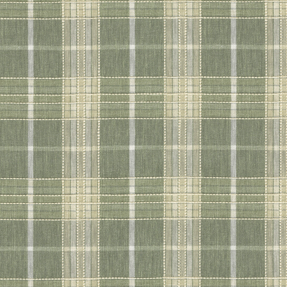 Malcolm Plaid Sage 412570 by PKL Studio Designer Fabric 42% polyester, 42% cotton, 11% rayon, 5% linen India 33500 Horizontal: 4.63 and Vertical: 4.63 54 - Swanky Fabrics -