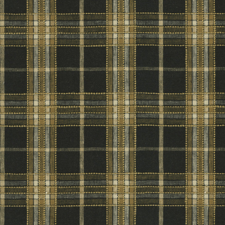 Malcolm Plaid Ebony 412572 by PKL Studio Designer Fabric 42% polyester, 42% cotton, 11% rayon, 5% linen India 33500 Horizontal: 4.63 and Vertical: 4.63 54 - Swanky Fabrics -