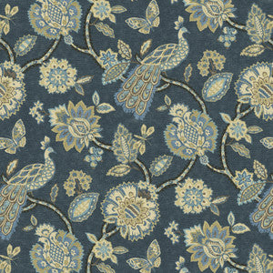 Pheasant & Fleur Navy 412600 by PKL Studio Designer Fabric