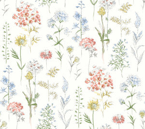Bergamot Multicolor Wildflower Wallpaper by Chesapeake Designer