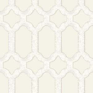Chervil Cream Trellis Wallpaper by Chesapeake Designer