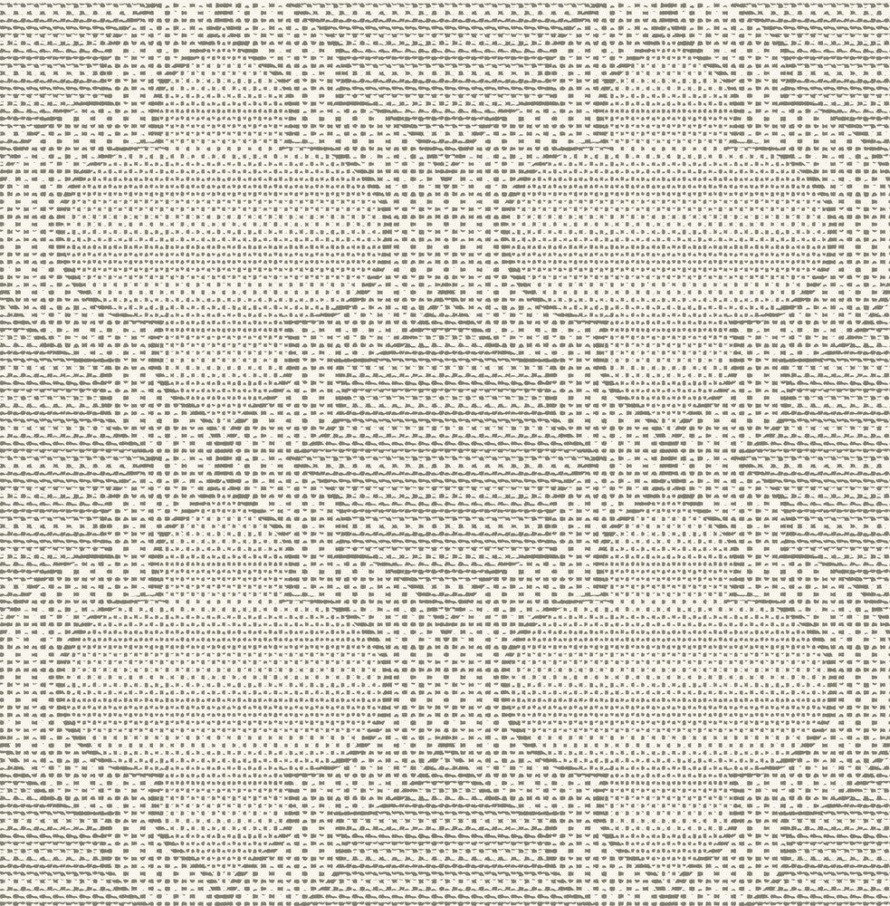 Ernest Charcoal Quilted Quatrefoil Wallpaper by A-Street Prints Designer Whimsy Covers about 56.4 square feet 20.5-in by 33-ft long roll Unpasted 10.4 - Swanky Fabrics -