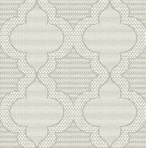 Ernest Charcoal Quilted Quatrefoil Wallpaper by A-Street Prints Designer