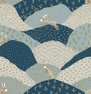 Peter Blue Rabbit Fields Wallpaper by A-Street Prints Designer