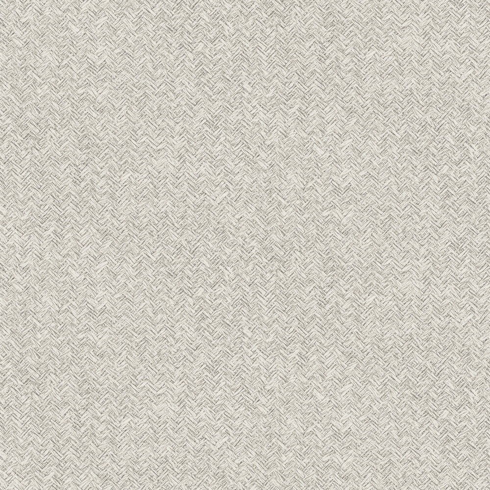 Woven Basket Light Grey Wallpaper by Chesapeake Designer Yellowstone Covers about 56.4 square feet 20.5-in by 33-ft long roll Prepasted 20.5 - Swanky Fabrics -