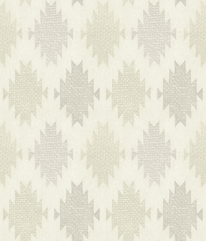 Stitched Heirloom Moss Wallpaper by Chesapeake Designer Yellowstone Covers about 56.4 square feet 20.5-in by 33-ft long roll Prepasted 24 - Swanky Fabrics -