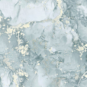 Grandin Light Blue Marbled Wallpaper by Advantage Designer
