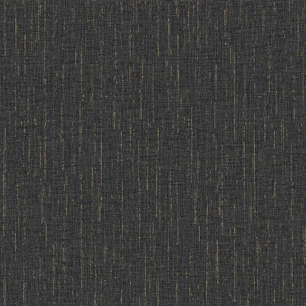Sanburn Black Metallic Linen Wallpaper by Advantage Designer Perfect Plains Covers about 57.5 square feet 20.9-in by 33-ft long roll Unpasted 0 - Swanky Fabrics -