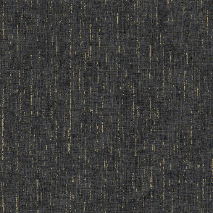 Sanburn Black Metallic Linen Wallpaper by Advantage Designer Perfect Plains Covers about 57.5 square feet 20.9-in by 33-ft long roll Unpasted 0 - Swanky Fabrics -