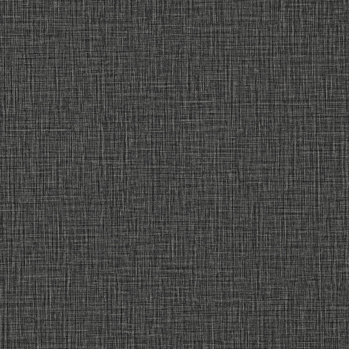 Eagen Black Linen Weave Wallpaper by Advantage Designer Perfect Plains Covers about 57.5 square feet 20.9-in by 33-ft long roll Unpasted 0 - Swanky Fabrics -
