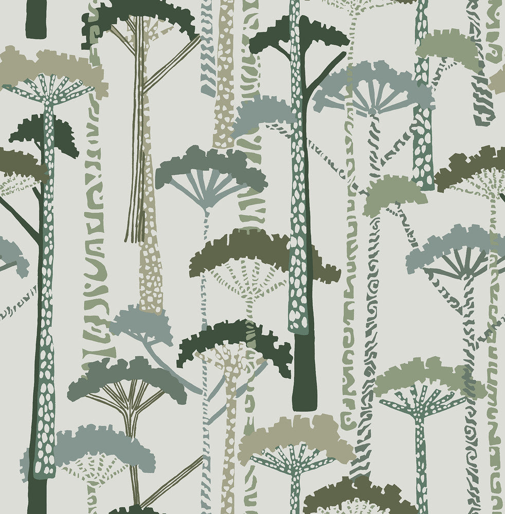 Unify Green Forest Wallpaper by A-Street Prints Designer Harmony Covers about 56.4 square feet 20.5-in by 33-ft long roll Unpasted 20.86 - Swanky Fabrics -