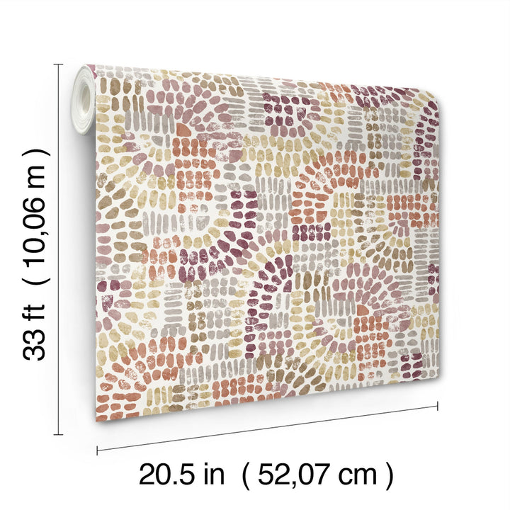 Wanderer Multicolor Mosiac Wallpaper by A-Street Prints Designer