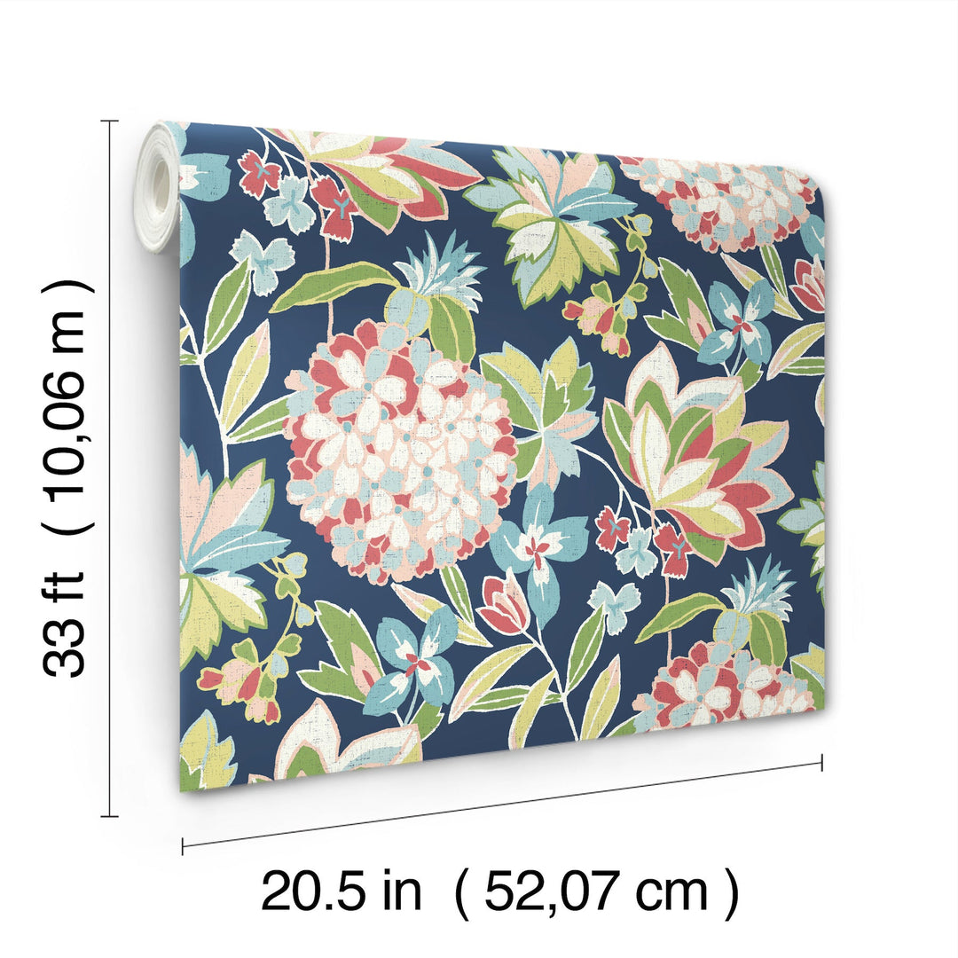Valdivian Fuchsia Floral Wallpaper by A-Street Prints Designer