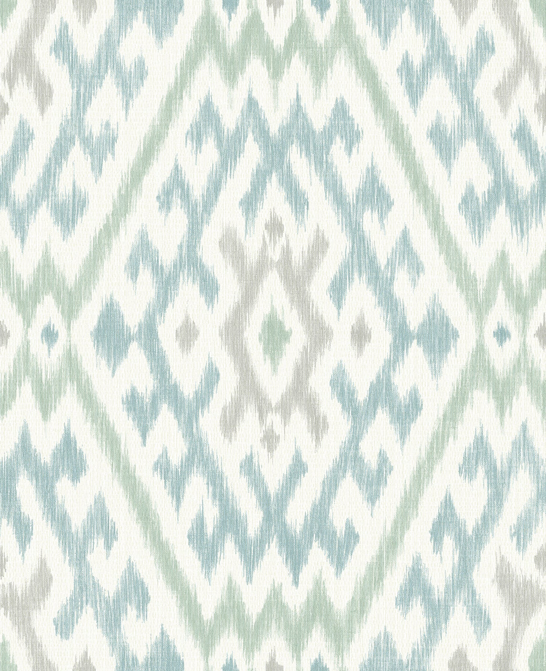 Solola Aqua Ikat Wallpaper by A-Street Prints Designer
