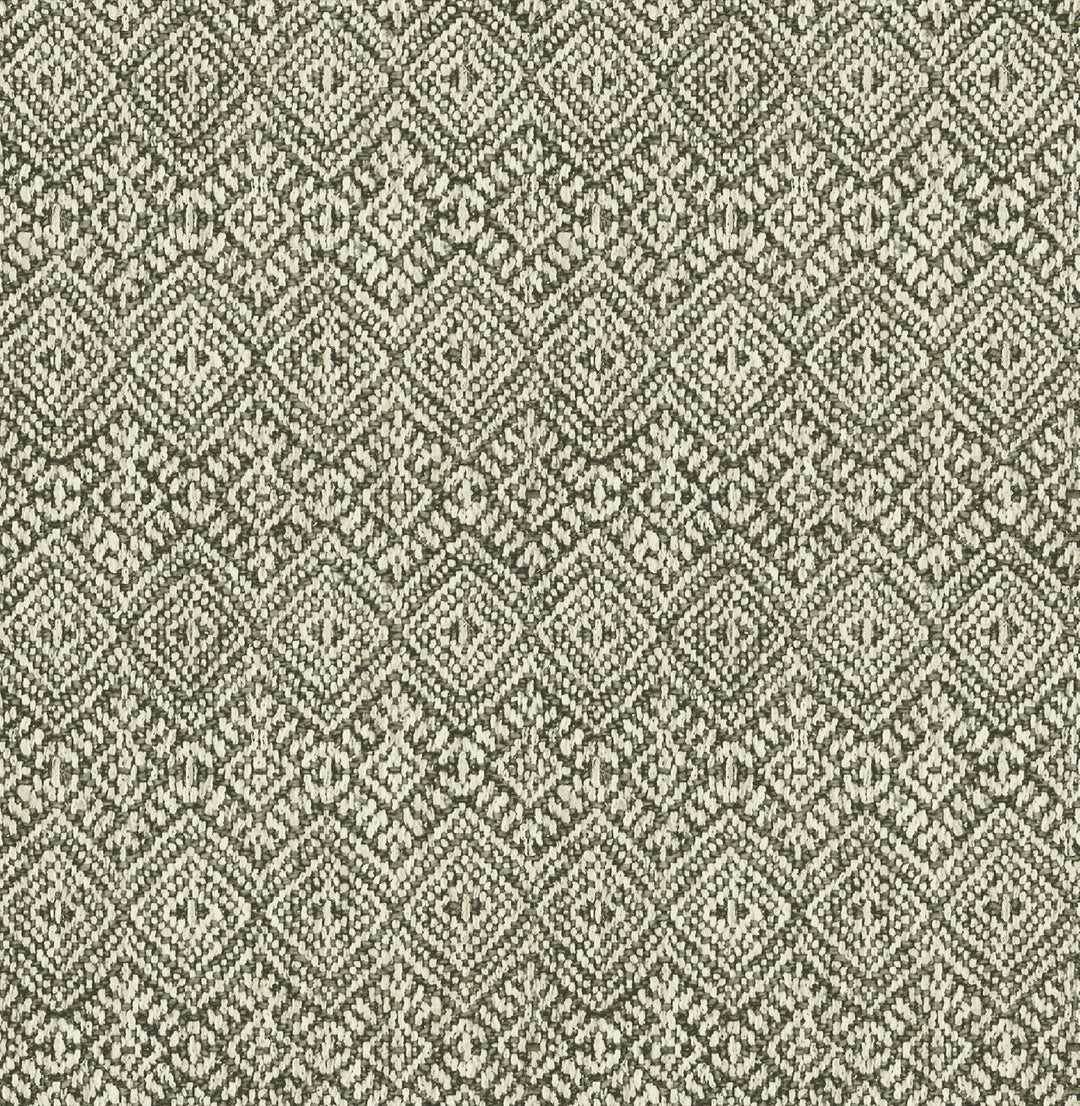 Gallivant Black Woven Geometric Wallpaper by A-Street Prints Designer